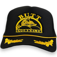 Load image into Gallery viewer, Butt Snorkeler Black Trucker Hat
